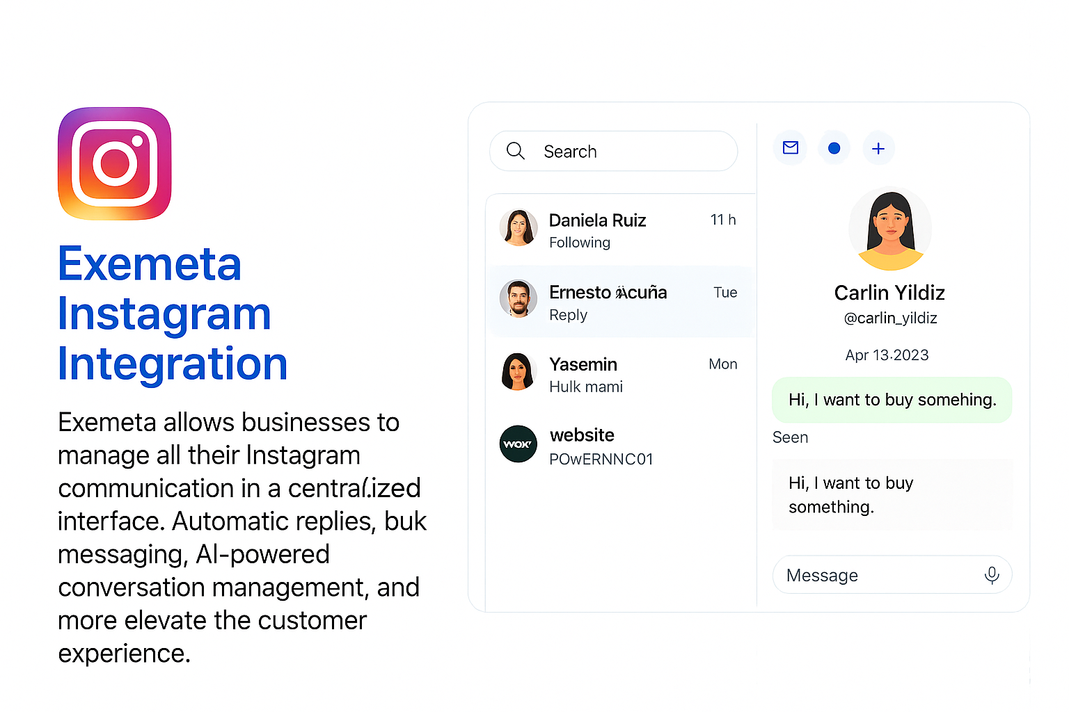 Exemeta Instagram Integration