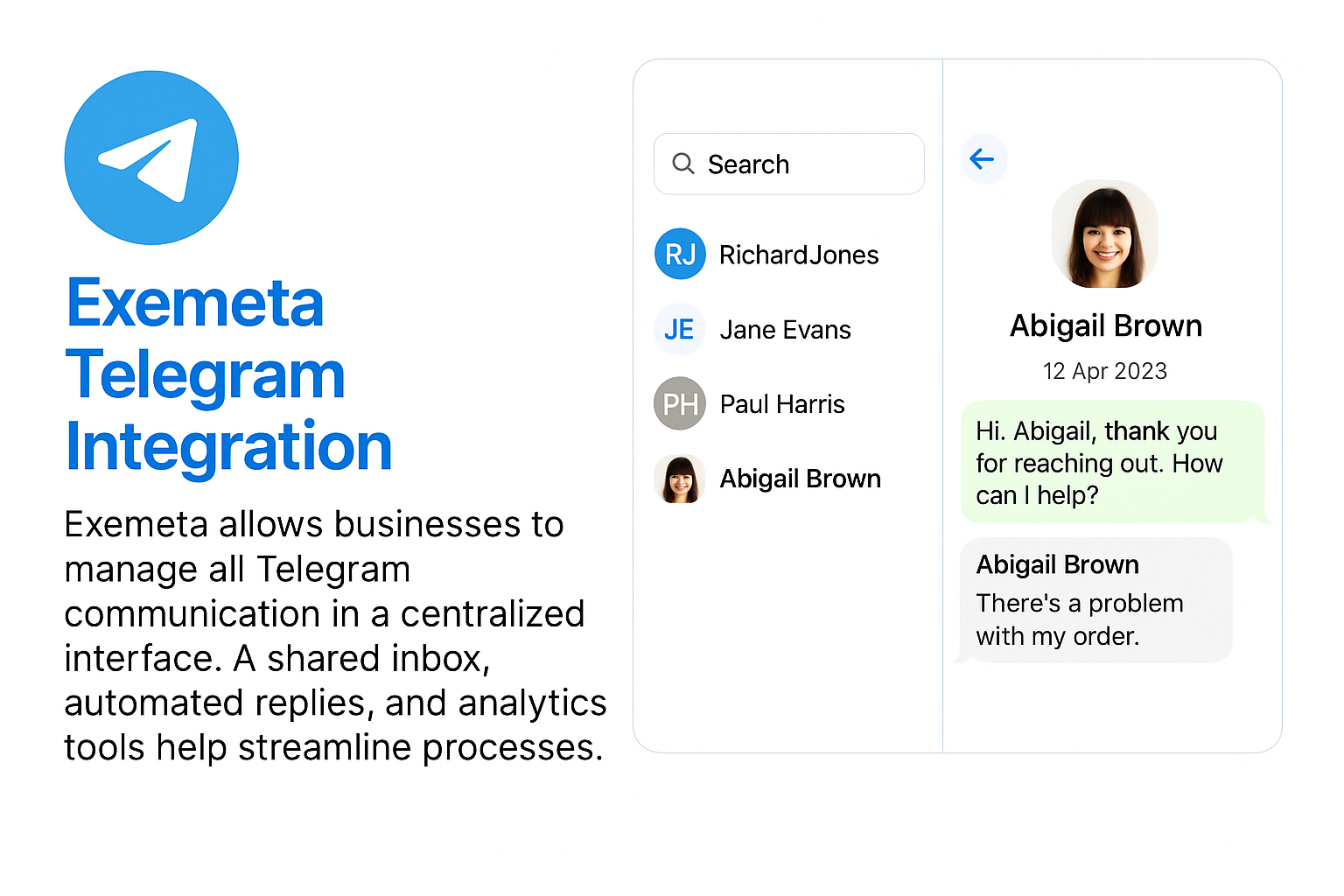 Exemeta Telegram Integration