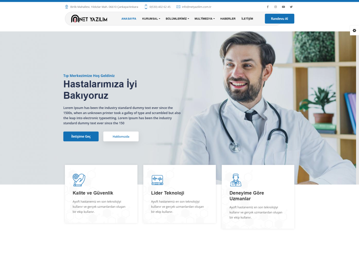 Hastane Web Sitesi