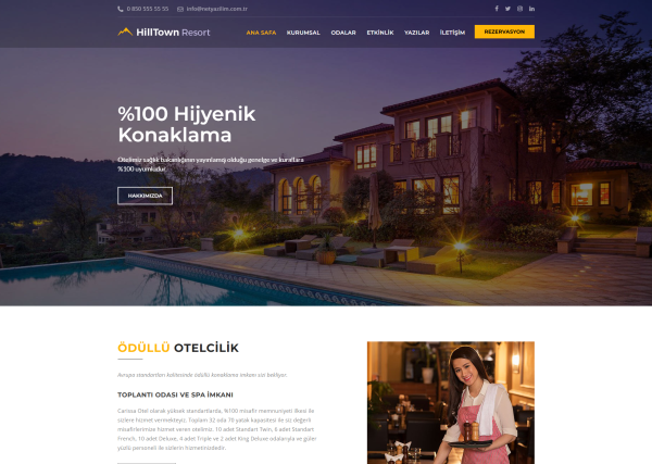 HillTown V1 Hotel Website 